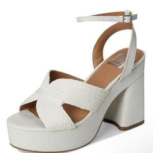 DOLCE VITA NEW SZ 9 Waylan Women's Platform Block Heel Sandal with Ankle Strap